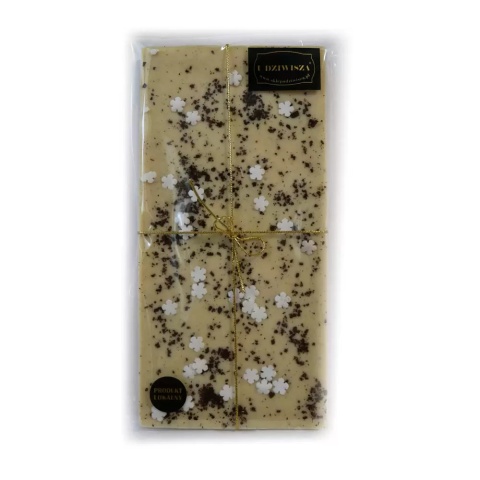 Czekolada biała z kawą i płatkami śniegu