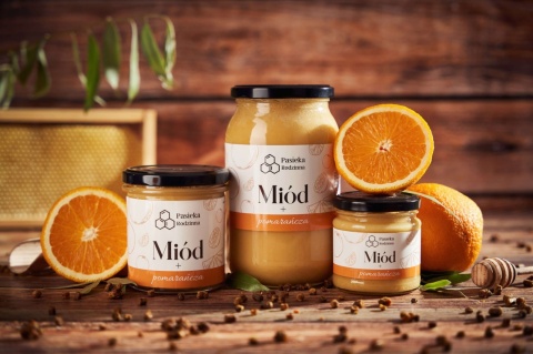 Miód z pomarańczą 410g Pasieka Rodzinna